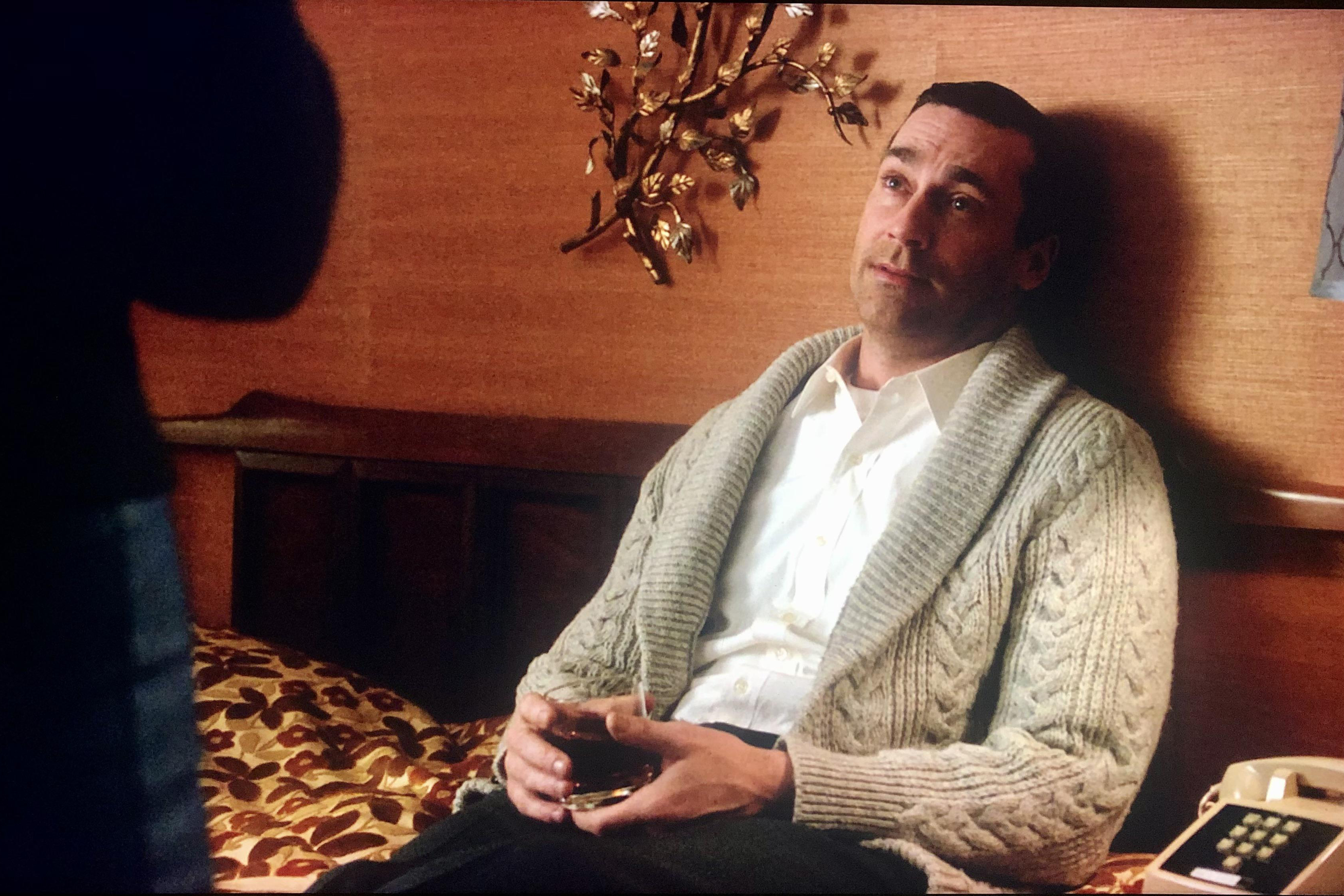 don draper cardigan