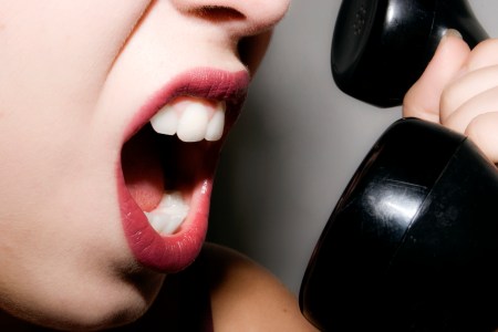 screaming into the phone