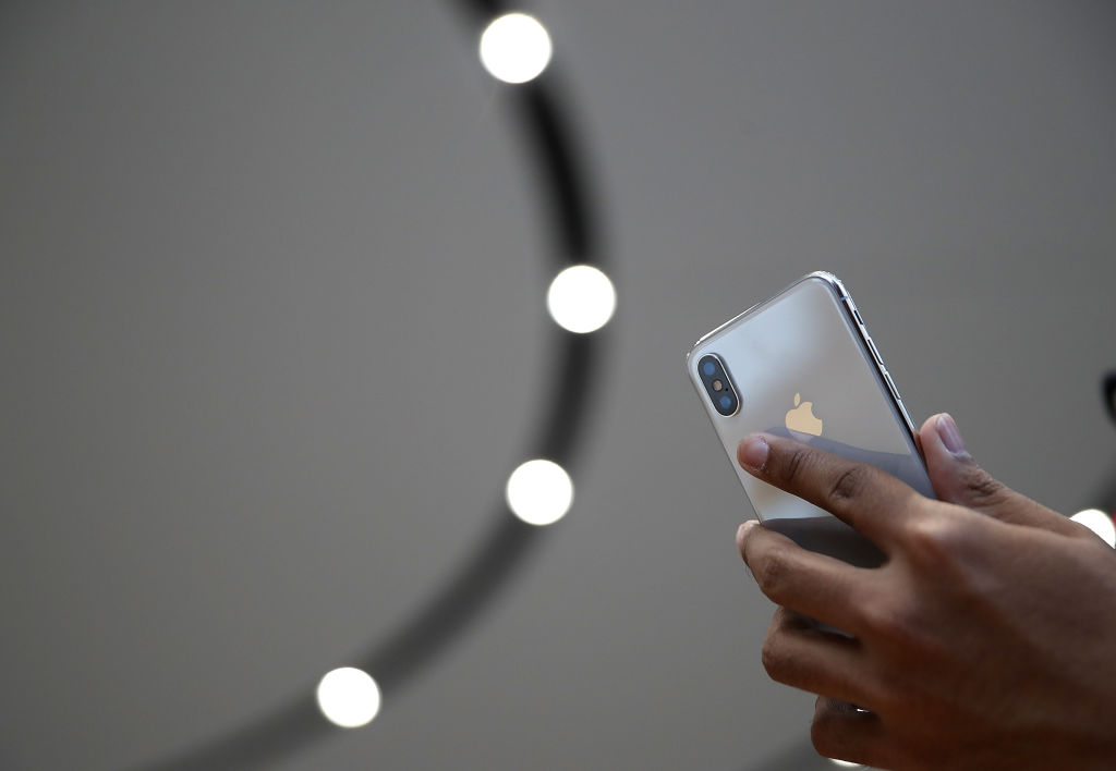 iPhone being held