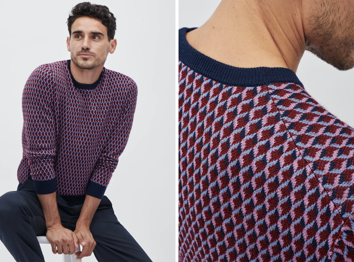 bonobos Merino Jacquard Crew Neck Sweater