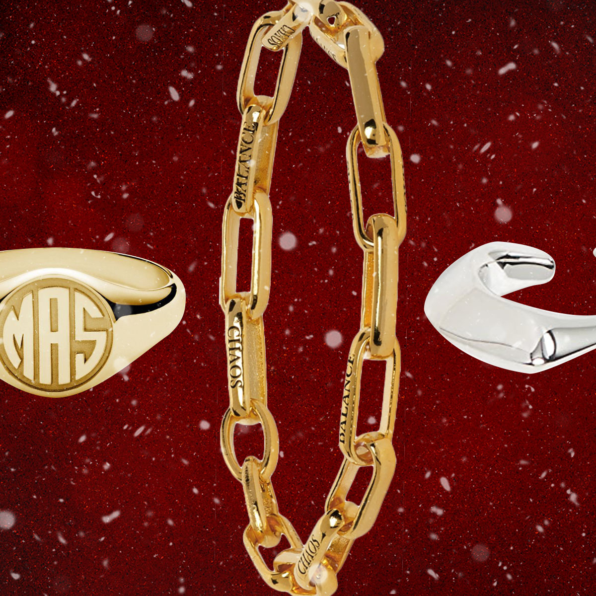 rings, bracelets, earrings