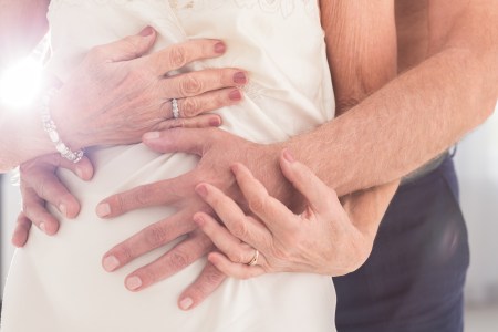 cropped shot of older couple