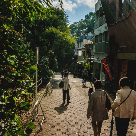 japanese people walking