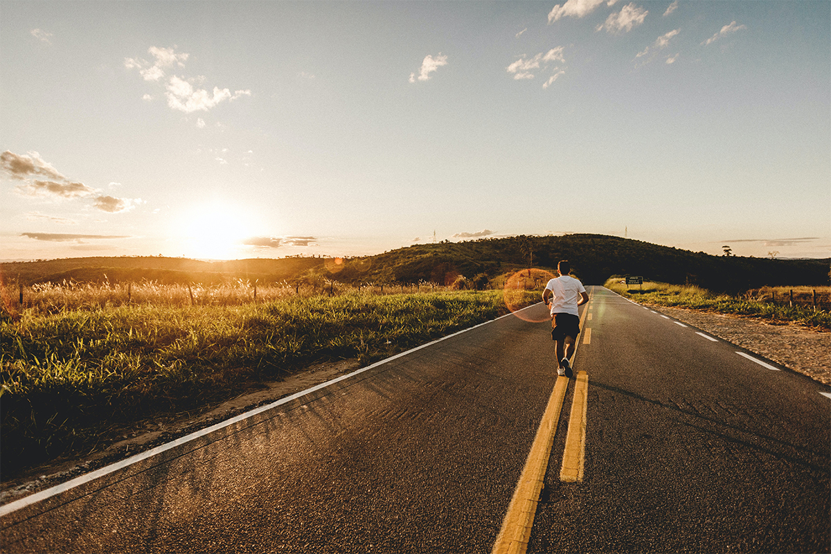 running in the sun