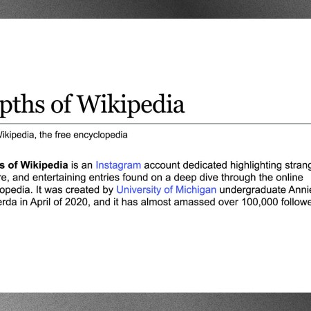 depths of wikipedia