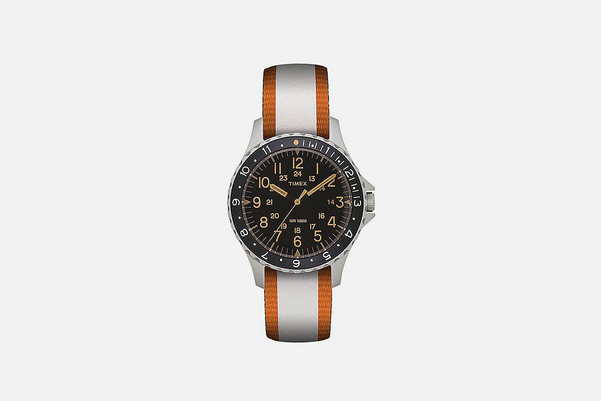 Timex Navi Ocean 38mm Reversible Fabric Strap Watch