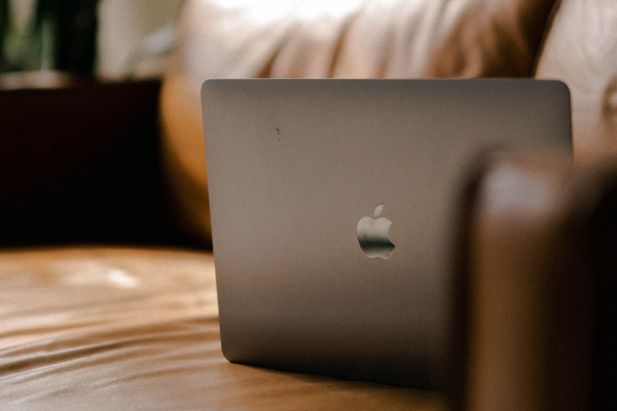 laptop on couch