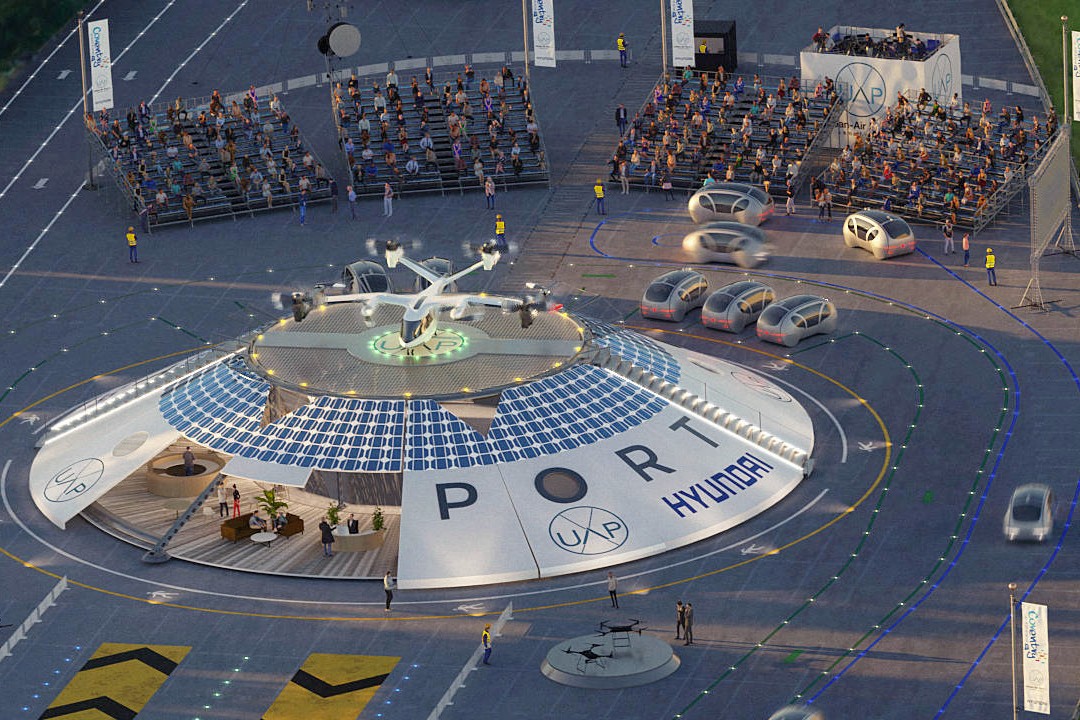 A rendering of the airport