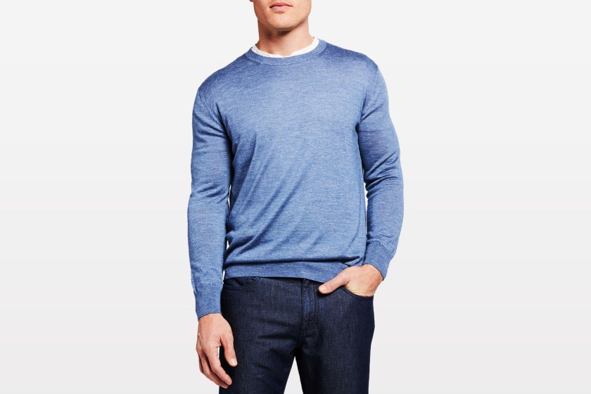 Ermenegildo Zegna Men’s Solid Crewneck Sweater neiman marcus
