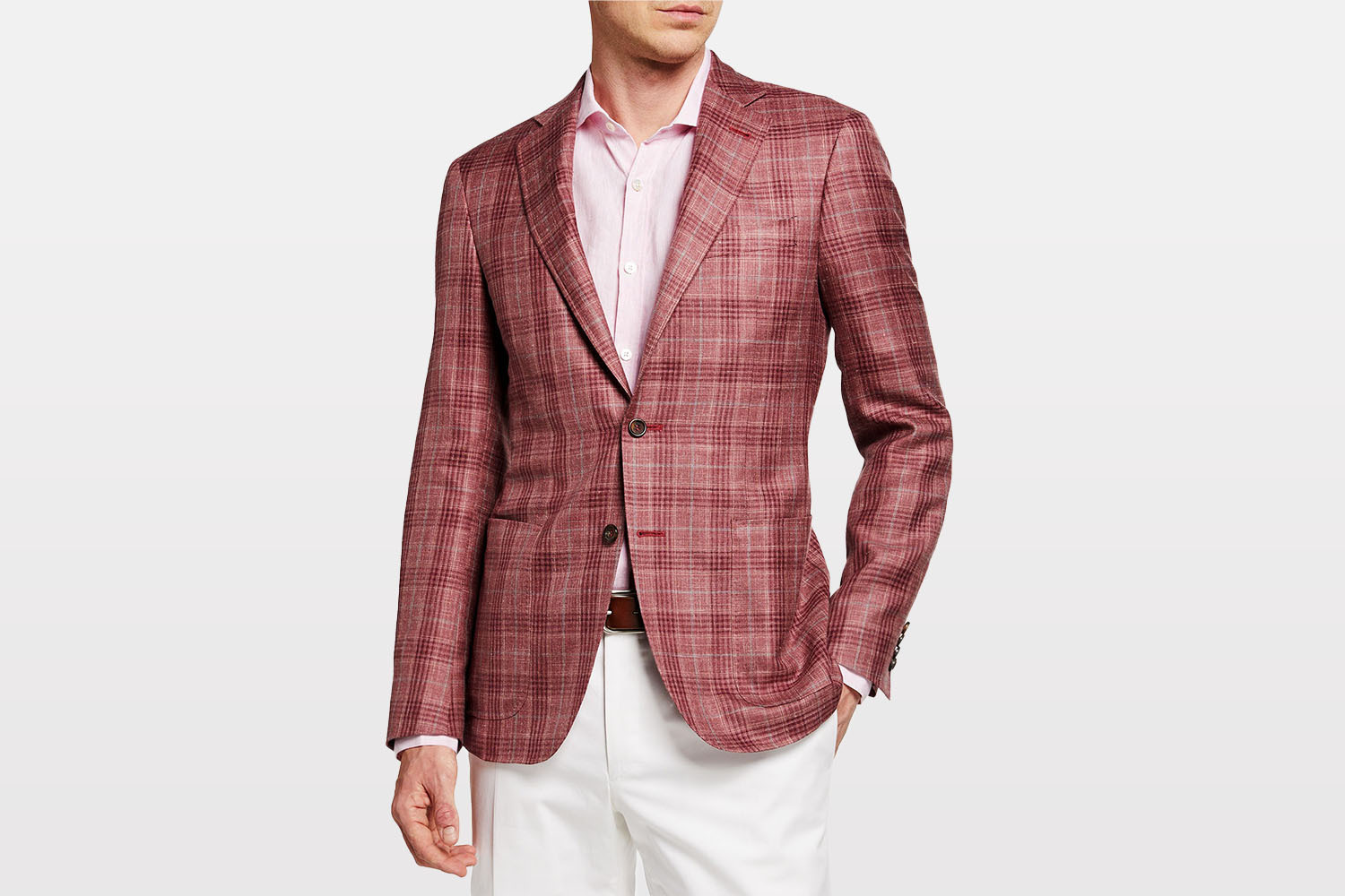 Canali Men's Washed Plaid Sport Jacket