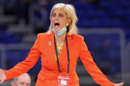 Coach Kim Mulkey of the Baylor Lady Bears