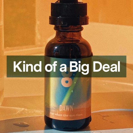 a bottle of Gossamer Dawn, a CBD tincture