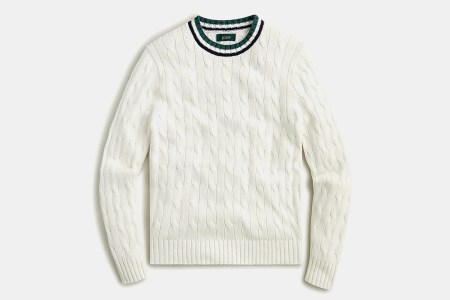 J.Crew Cotton Cable-Knit Cricket Sweater