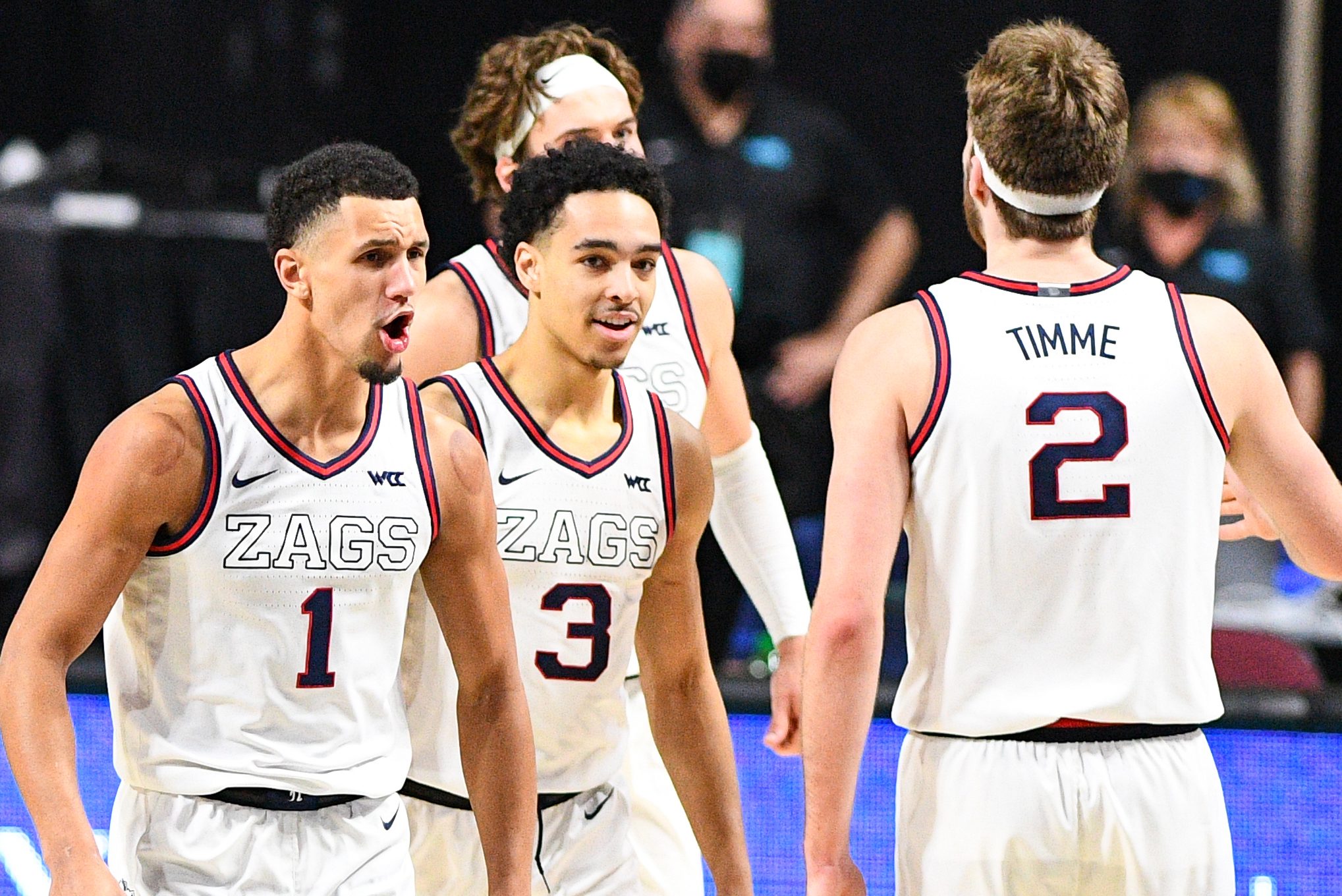 Gonzaga players celebrating