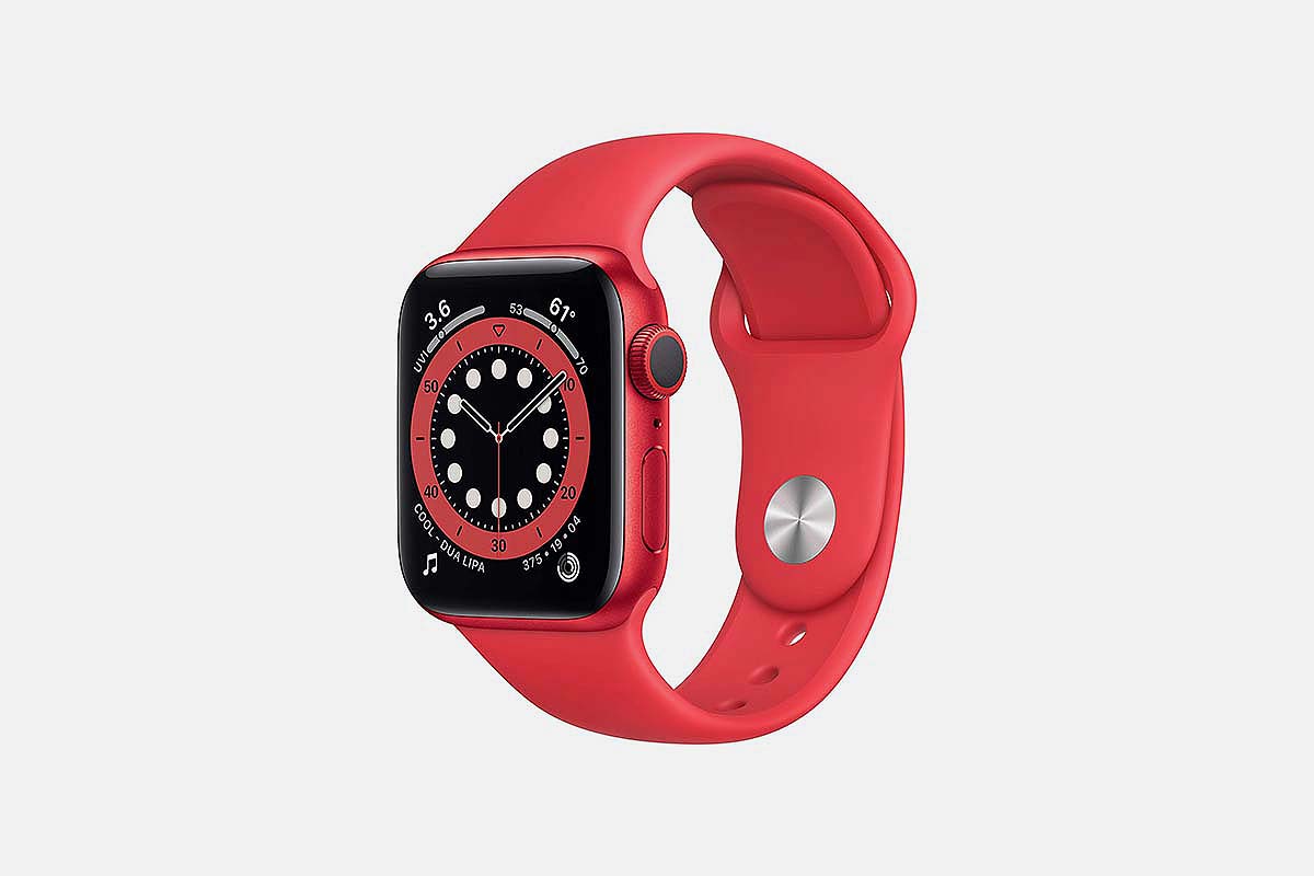 The red, 40mm Apple Watch Series 6, now on sale at Amazon