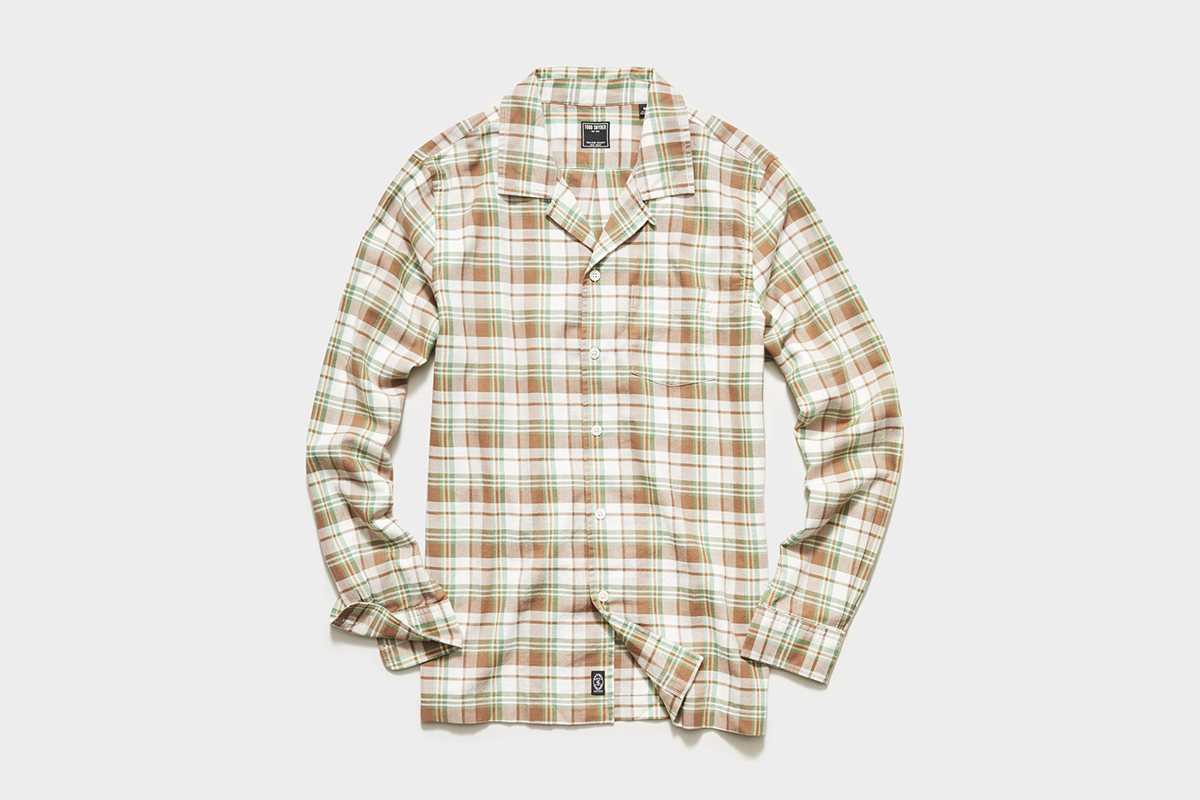 Todd Snyder Flannel Camp Collar