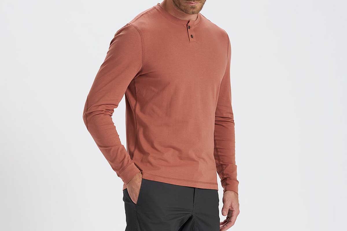 man in a Vuori Long-Sleeve Ever Henley