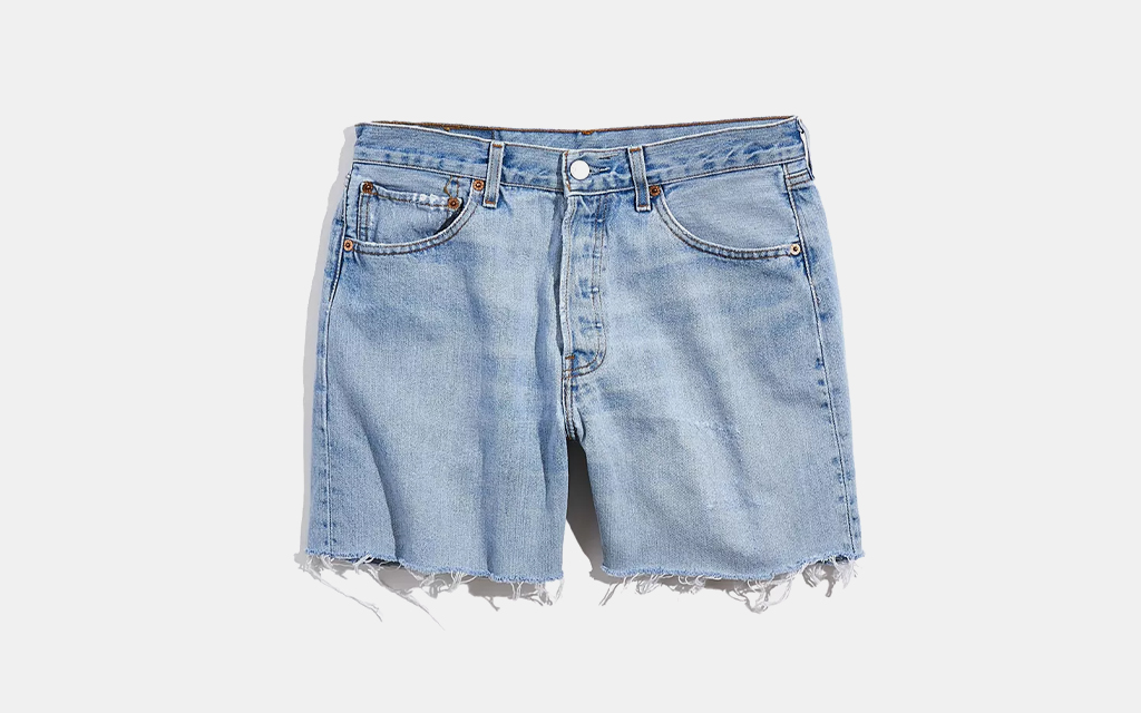 Hover to zoom. Urban Renewal Levi’s 501 5” Cutoff Denim Short