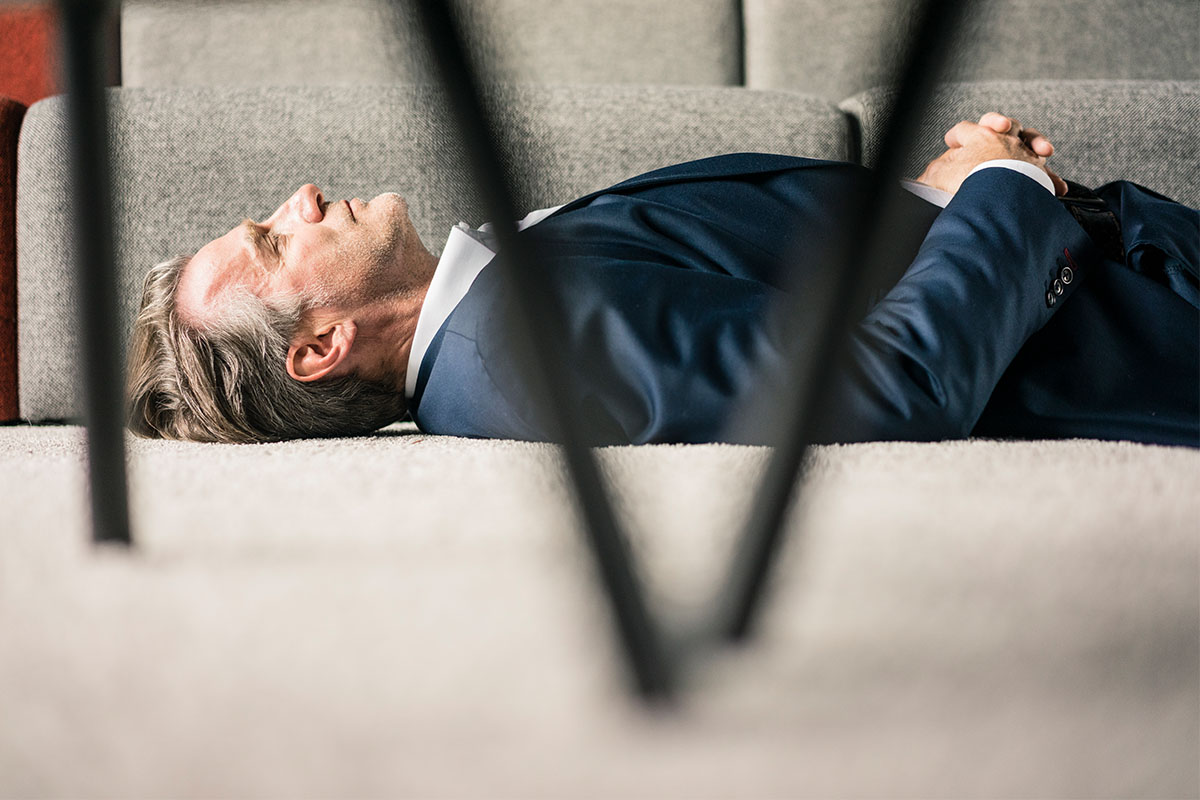 sleeping on floor