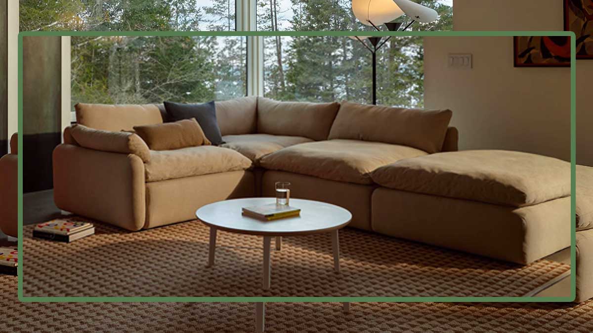 Floyd's Sink Down Sectional, now 30% off during Floyd's Memorial Day Weekend sale