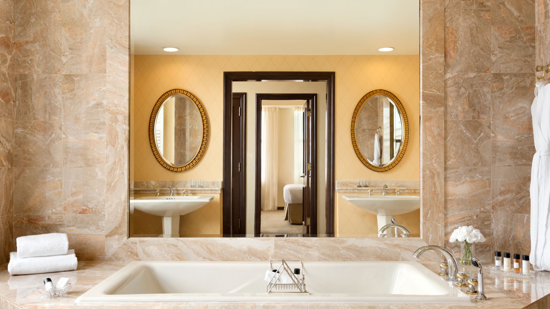 A room at the elegant Hotel DuPont