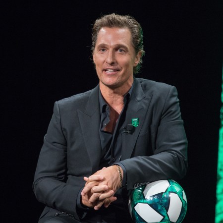 matthew mcconaughey attend the announcement of his relationship with austin fc of MLS