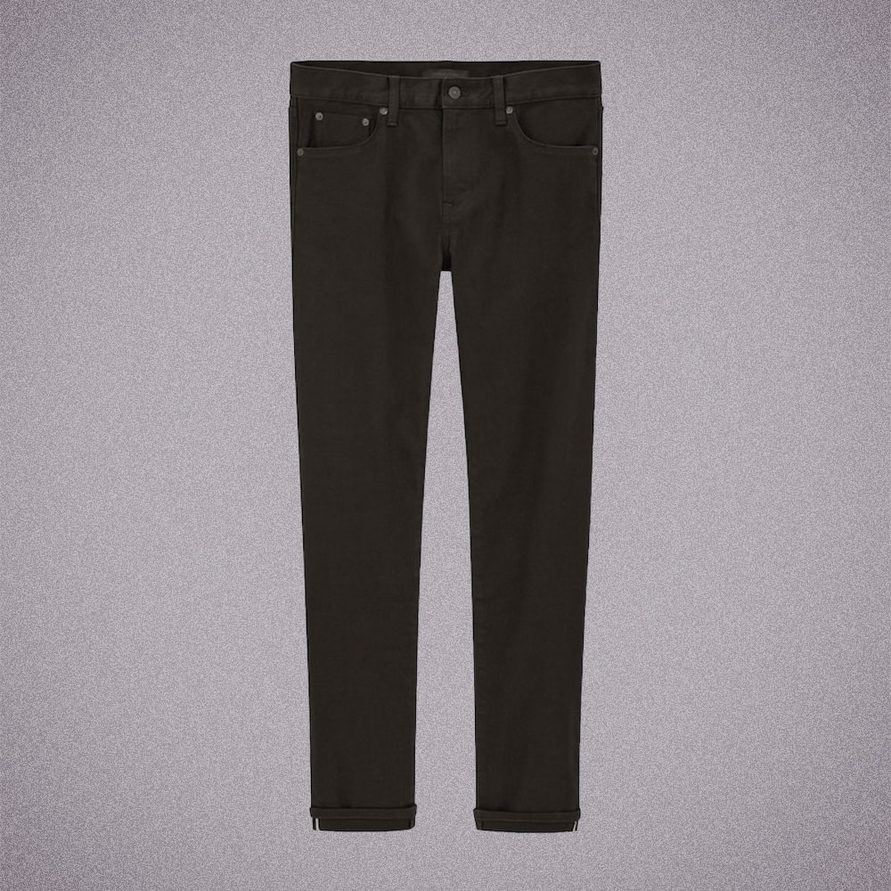 Uniqlo Selvedge Stretch Slim-Fit Jeans in Black