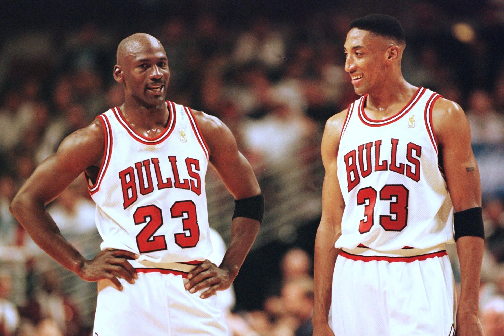 Scottie Pippen and Michael Jordan