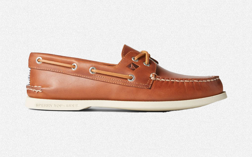 Sperry Authentic Original Cross Lace Washed Stripe Boat Shoe
