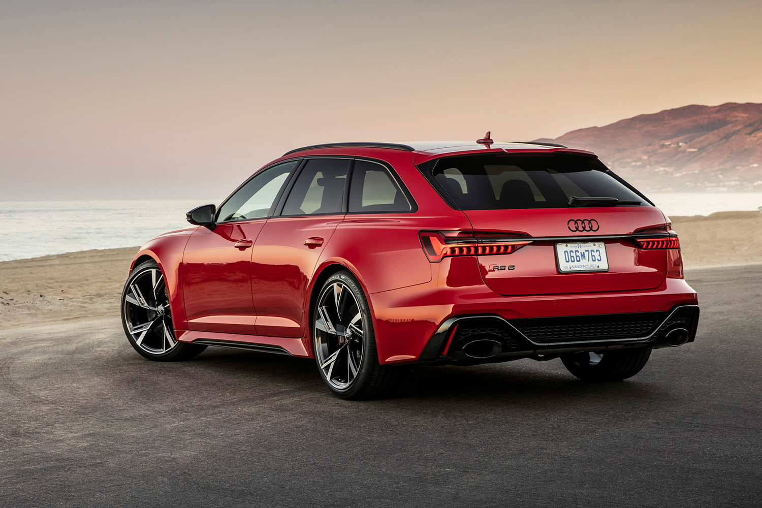 The rear end of a red Audi RS 6 Avant, a new station wagon for the U.S. Want the best of sports car performance, SUV space and sedan size? This might just be it.