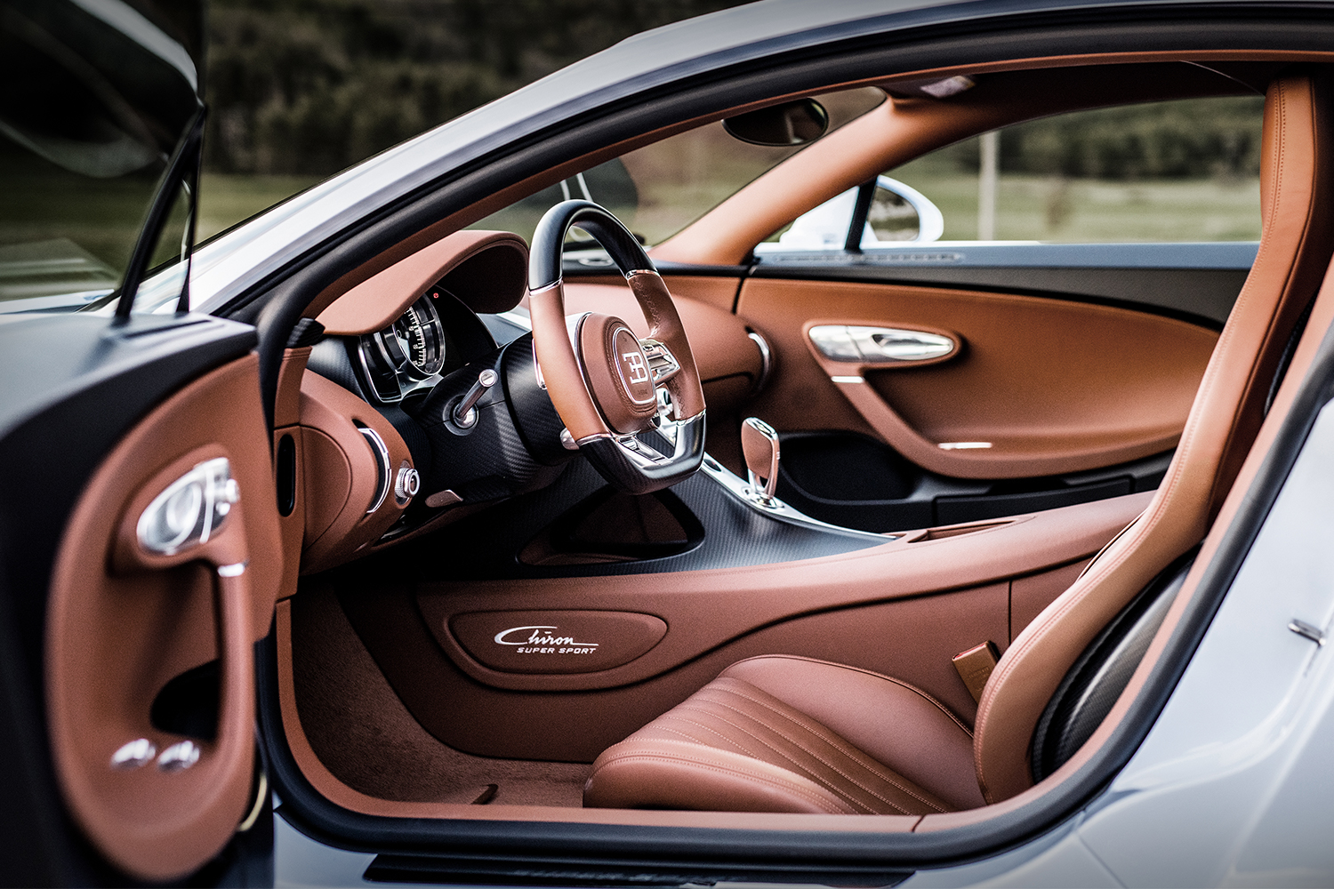 The interior of the Bugatti Chiron Super Sport