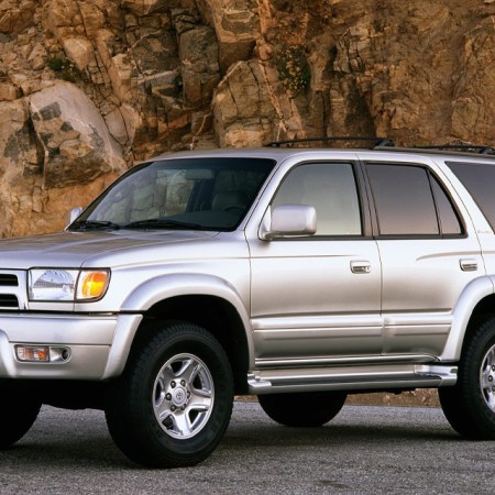 A third generation 1999 Toyota 4Runner is pictured in a desert outback environment