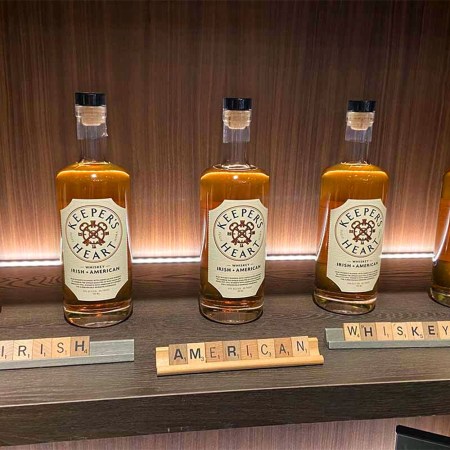 Bottles of Keeper's Heart, a blend of Irish and American whiskeys