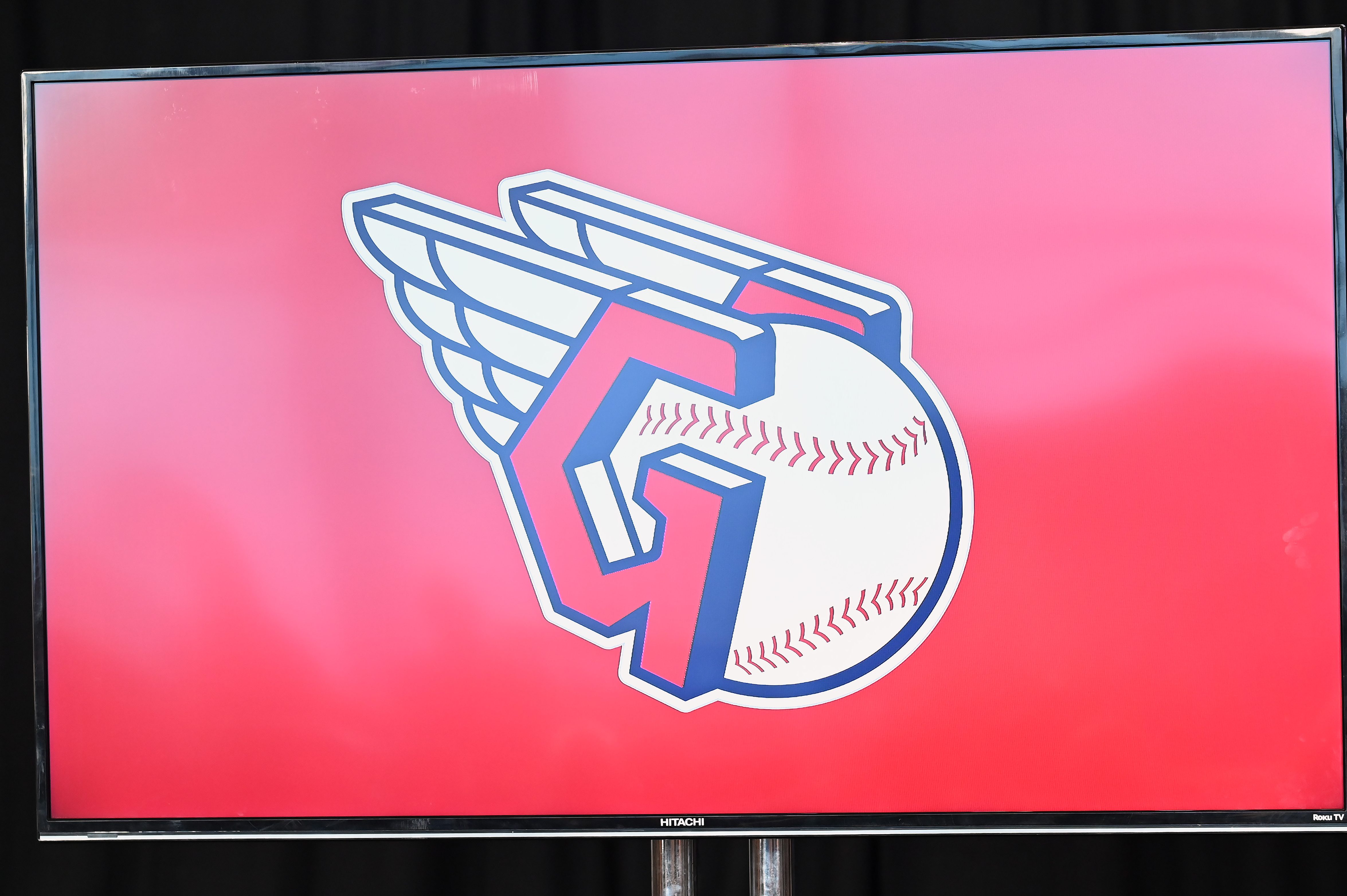 The new logo of the Cleveland Guardians. The change of the team name has divided fans, often along political lines.