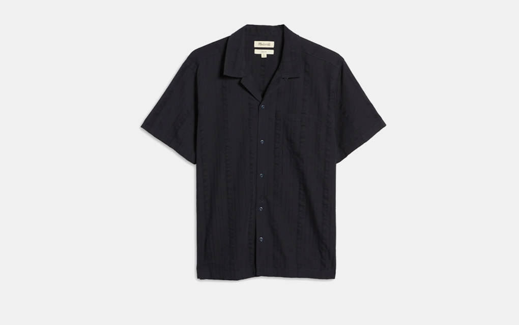 Madewell Easy Textured Stripe Camp Shirt