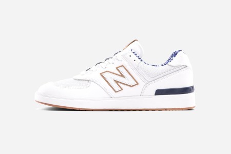 The new sneaker from New Balance and Slowtide. The beachy collaboration extends to slides and towels too.