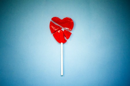 broken heart lollipop