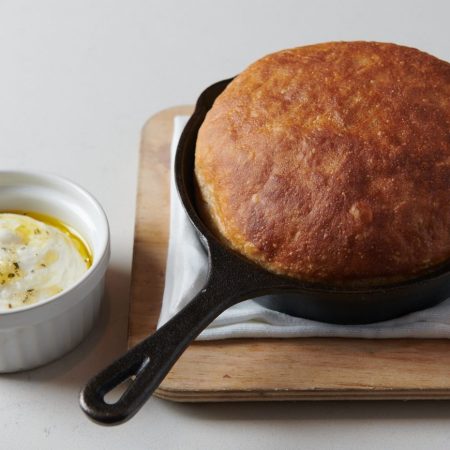 Sourdough Focaccia with whipped ricotta