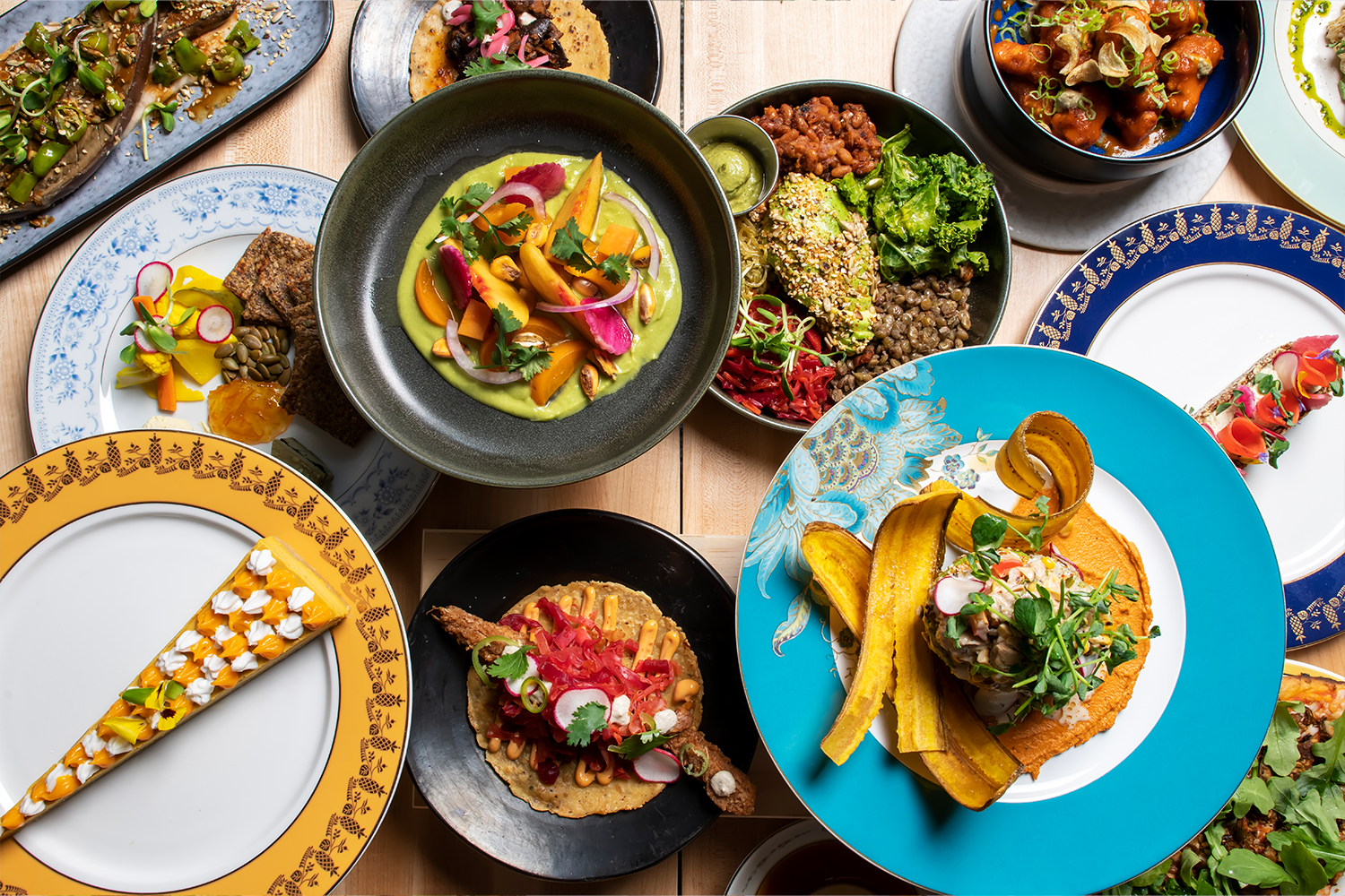 A sampling of Bloom Plant Based Kitchen's plant-powered menu