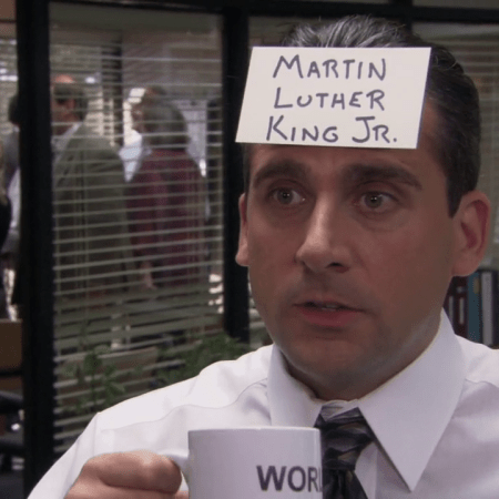 Steve Carell as Michael Scott in The Office's "Diversity Day" episode, which was recently pulled from a Comedy Central marathon of episodes