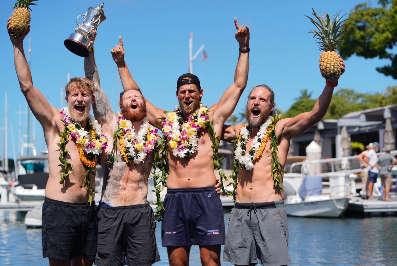 Jason Caldwell and his Latitude 35 racing team set a new World Record for fastest unaided, unassisted row across the Pacific Ocean.