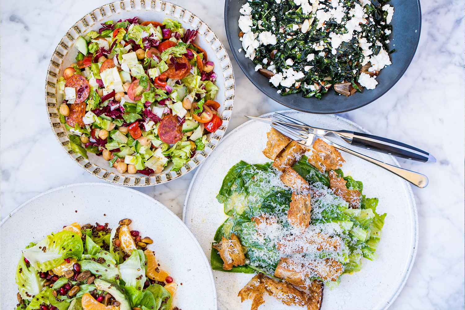 A veggie-centric spread from The Exchange