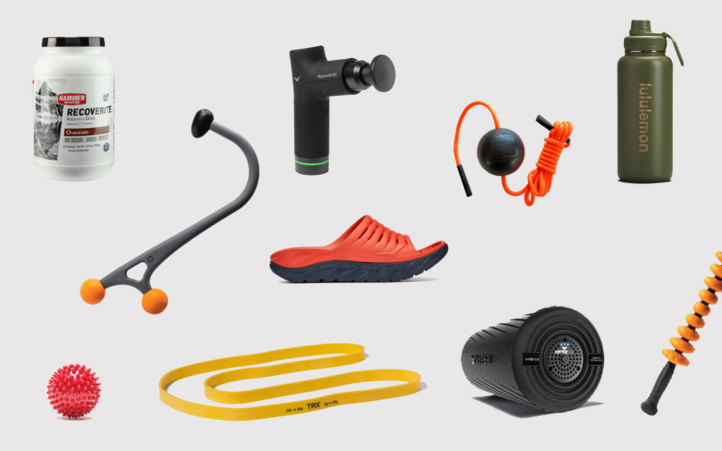 collage of recovery tools on textured background