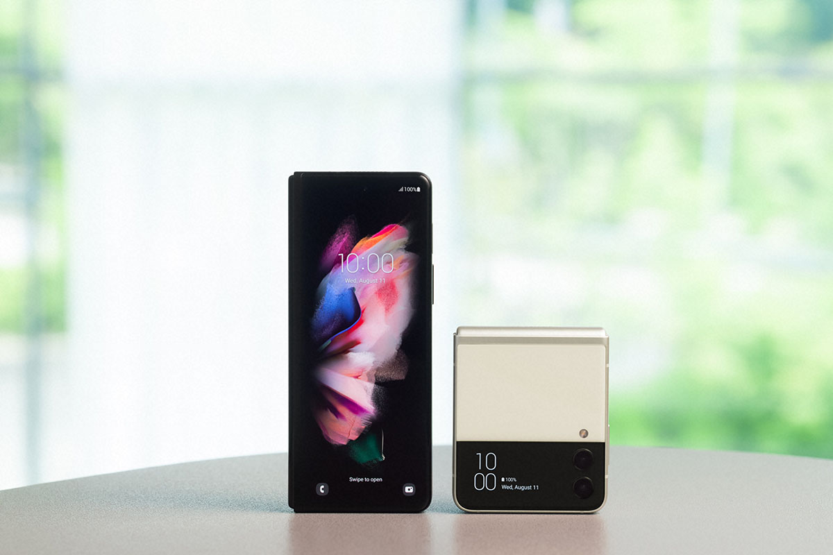 Samsung Z Fold3 and Flip3 (folded)