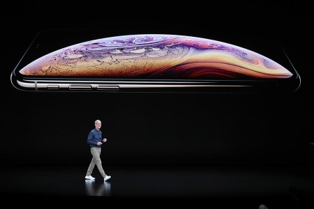 SEPTEMBER 12: Tim Cook, chief executive officer of Apple, speaks during an Apple event at the Steve Jobs Theater at Apple Park on September 12, 2018 in Cupertino, California. Apple's next big launch event for the iPhone will probably happen in mid-September