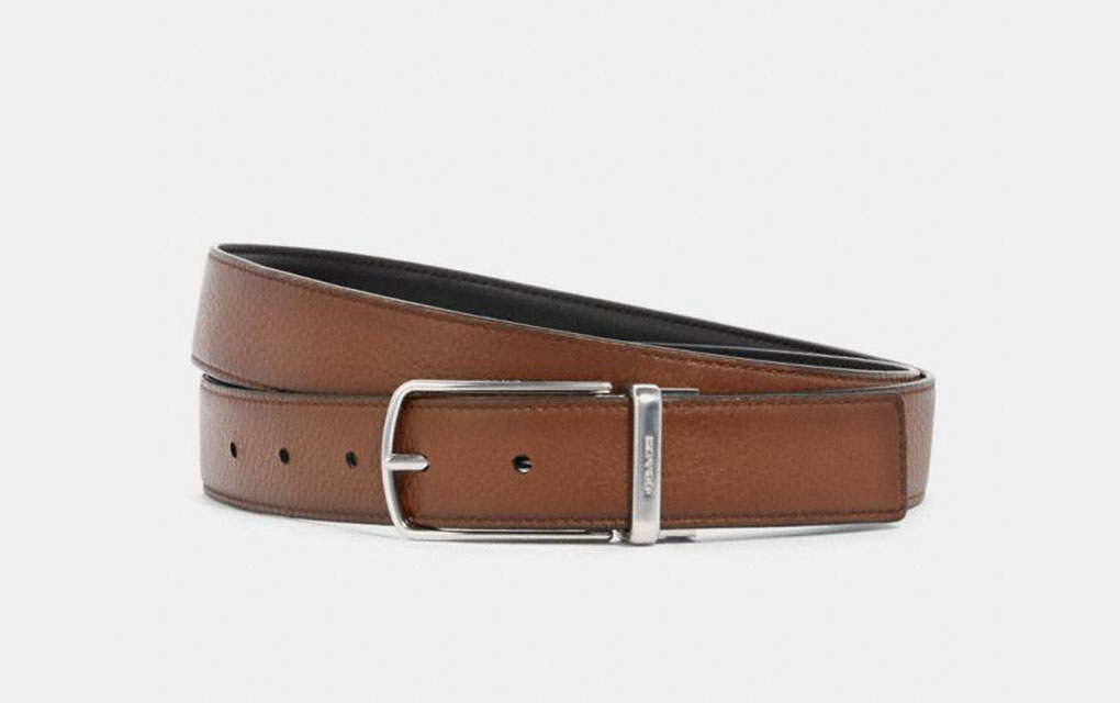 Coach Skinny Buckle Cut-To-Size Reversible Dress Belt, 32mm