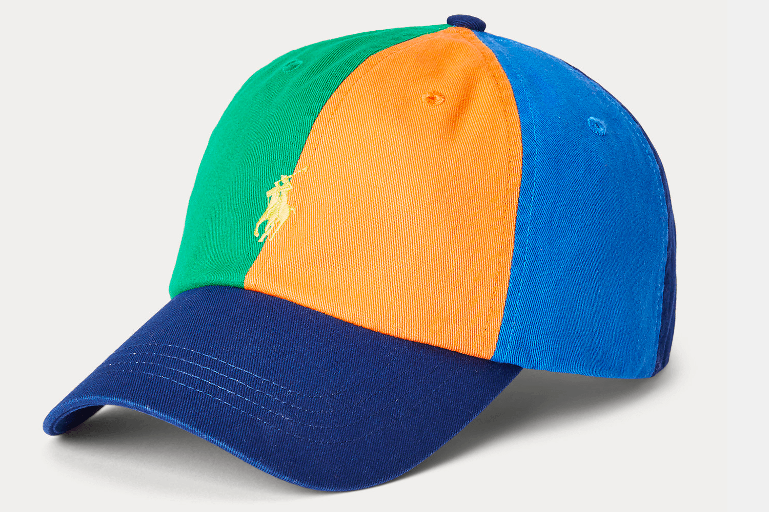 Color-Blocked Chino Ball Cap