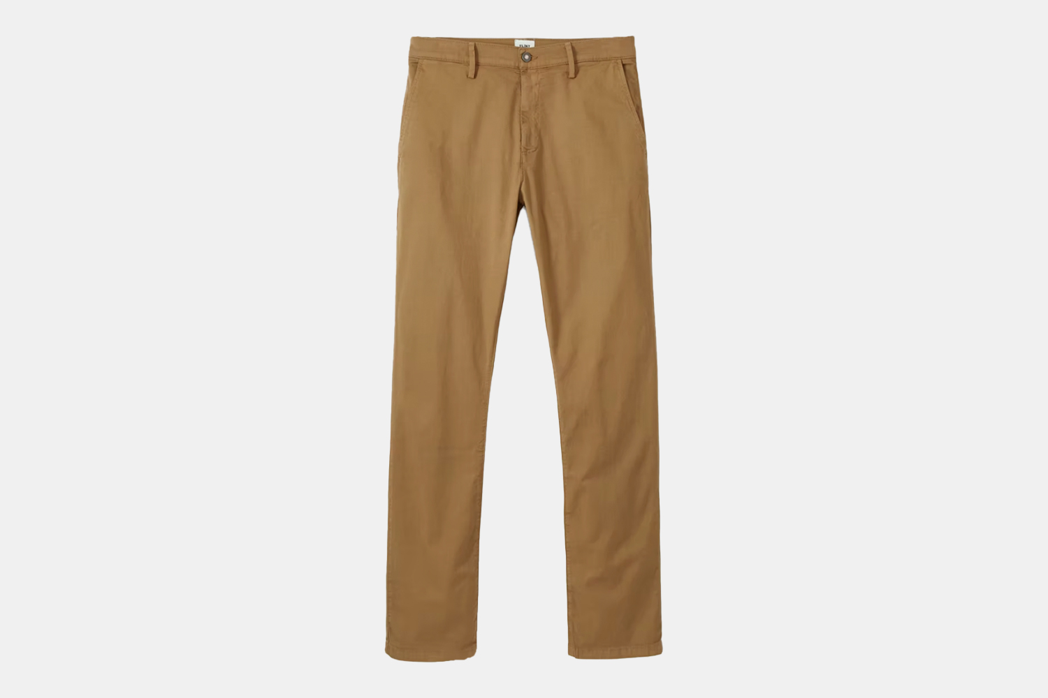a pair of tan, casual chinos