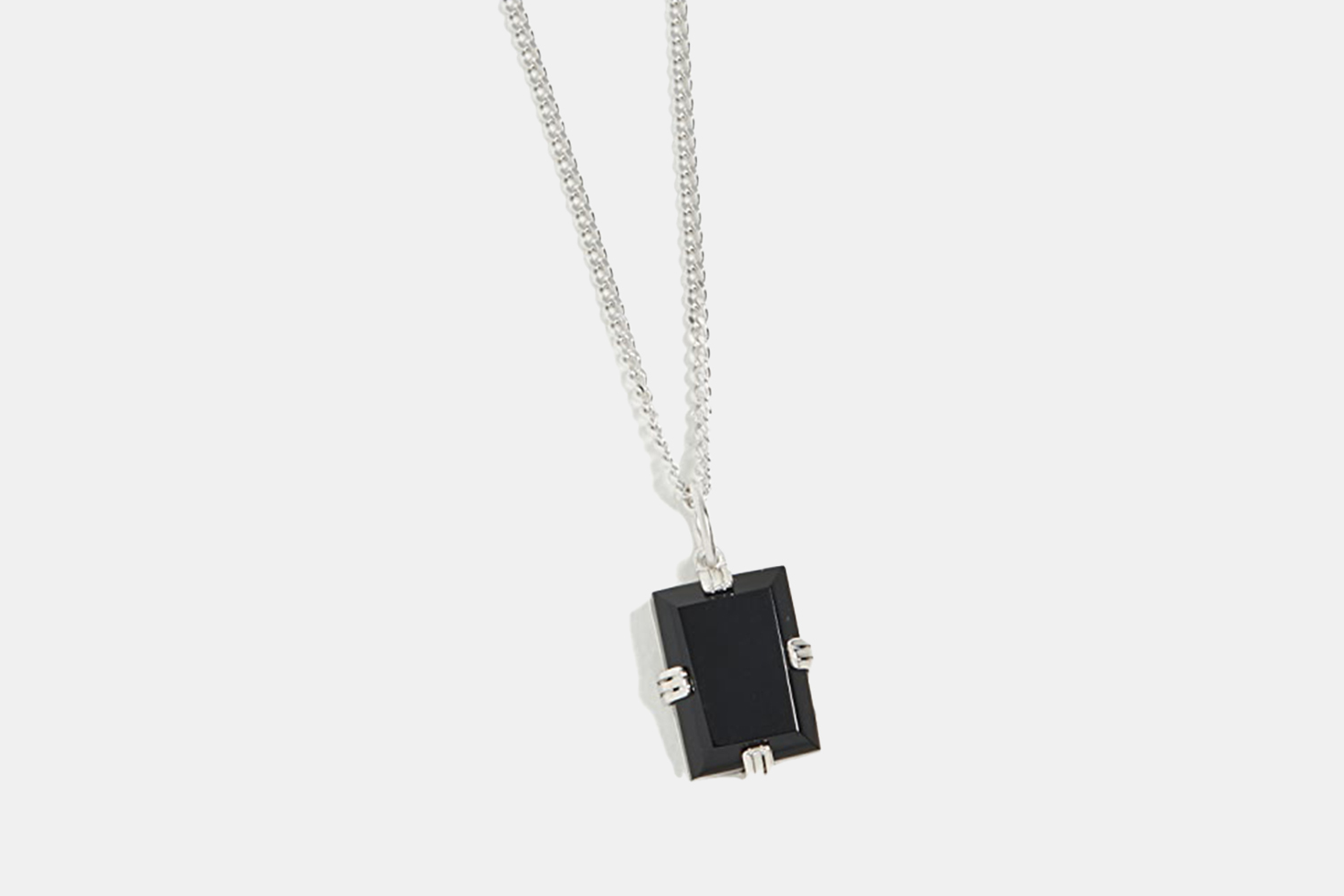 a chain with an onyx stone