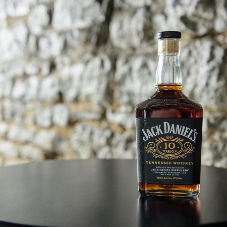 A bottle of the new Jack Daniel's 10-Year Old Tennessee Whiskey, which was just released in limited quantities